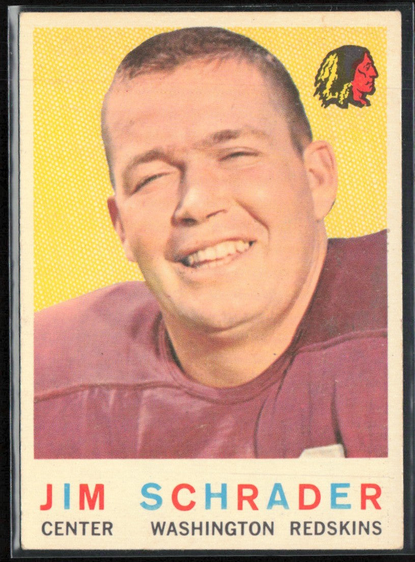 Jim Schrader 1959 Topps RC #134 Washington Redskins