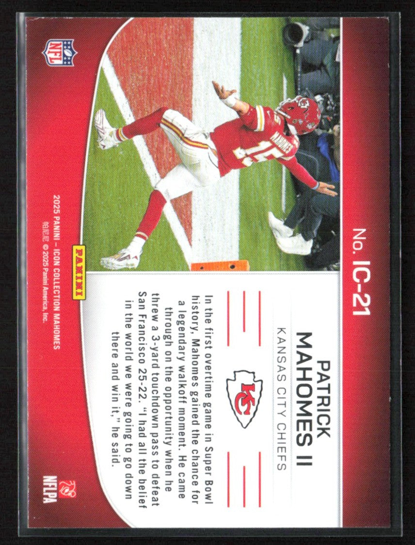 Patrick Mahomes II 2025 Panini Icon Collection Highlights #IC-21