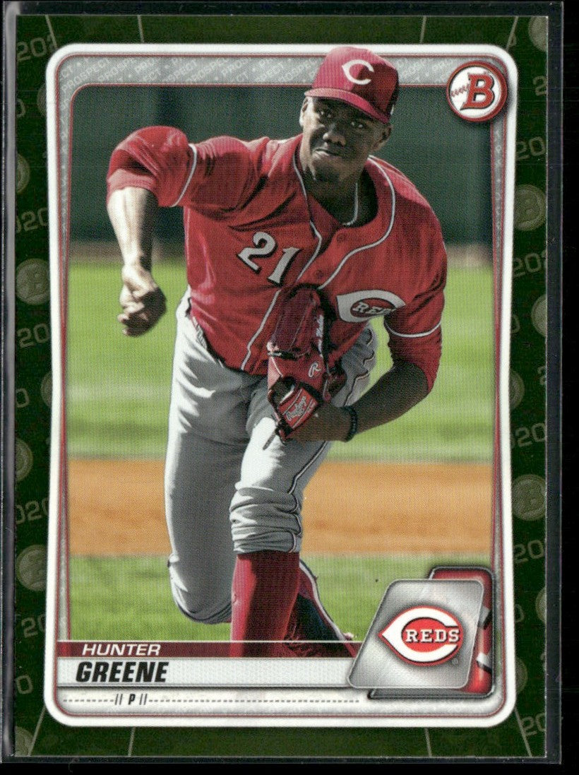 Hunter Greene 2020 Bowman Camo #BP-47 Cincinnati Reds