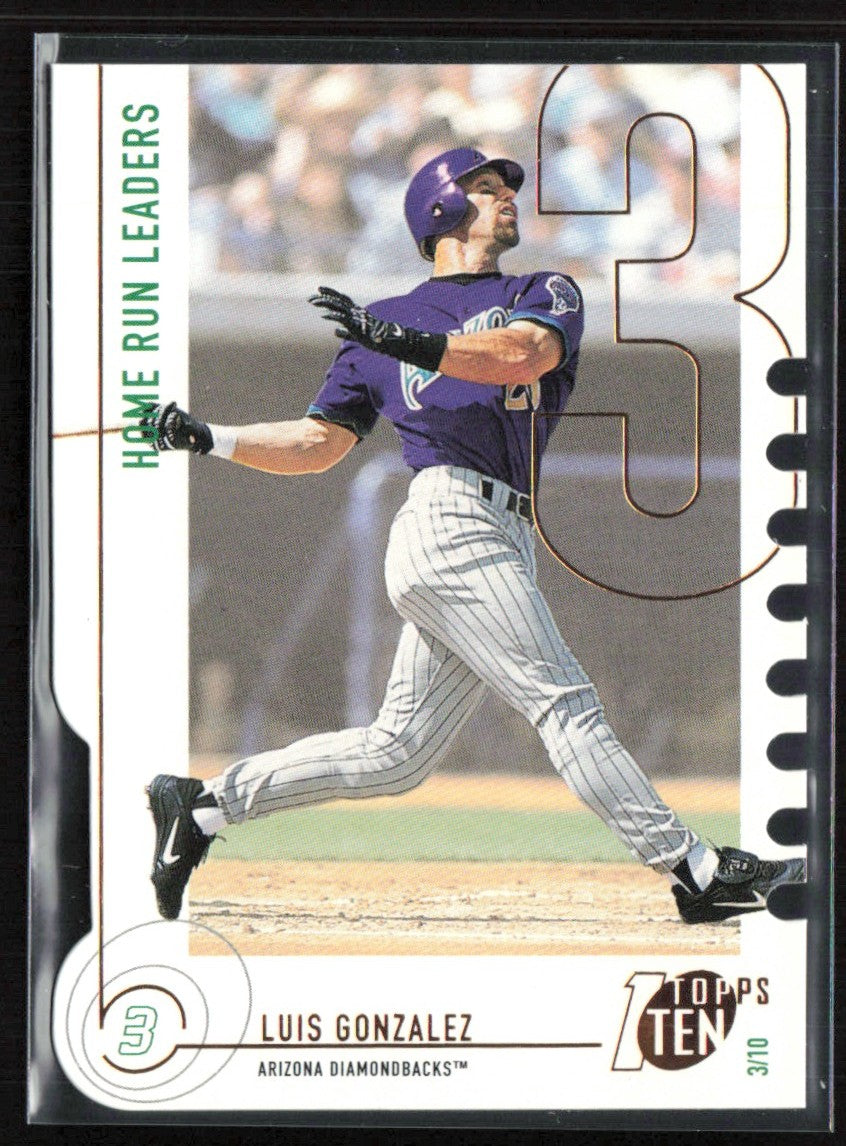 Luis Gonzalez 2002 Topps Ten Die-Cut #33 Arizona Diamondbacks