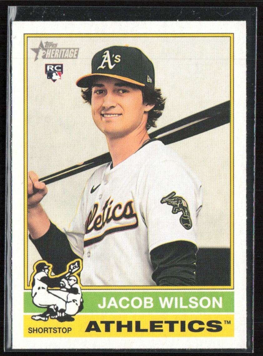 Jacob Wilson 2025 Topps Heritage RC #15 Oakland Athletics