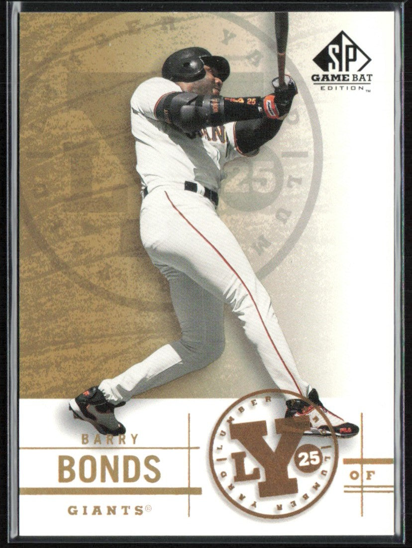 Barry Bonds 2001 SP Game Bat Lumber Yard #Y6 San Francisco Giants