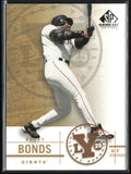 Barry Bonds 2001 SP Game Bat Lumber Yard #Y6 San Francisco Giants