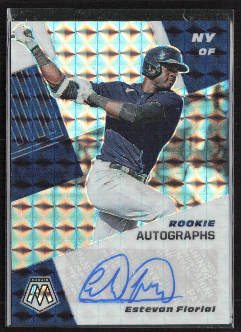 Estevan Florial 2021 Panini Mosaic RC AUTO #RAM-EF New York Yankees