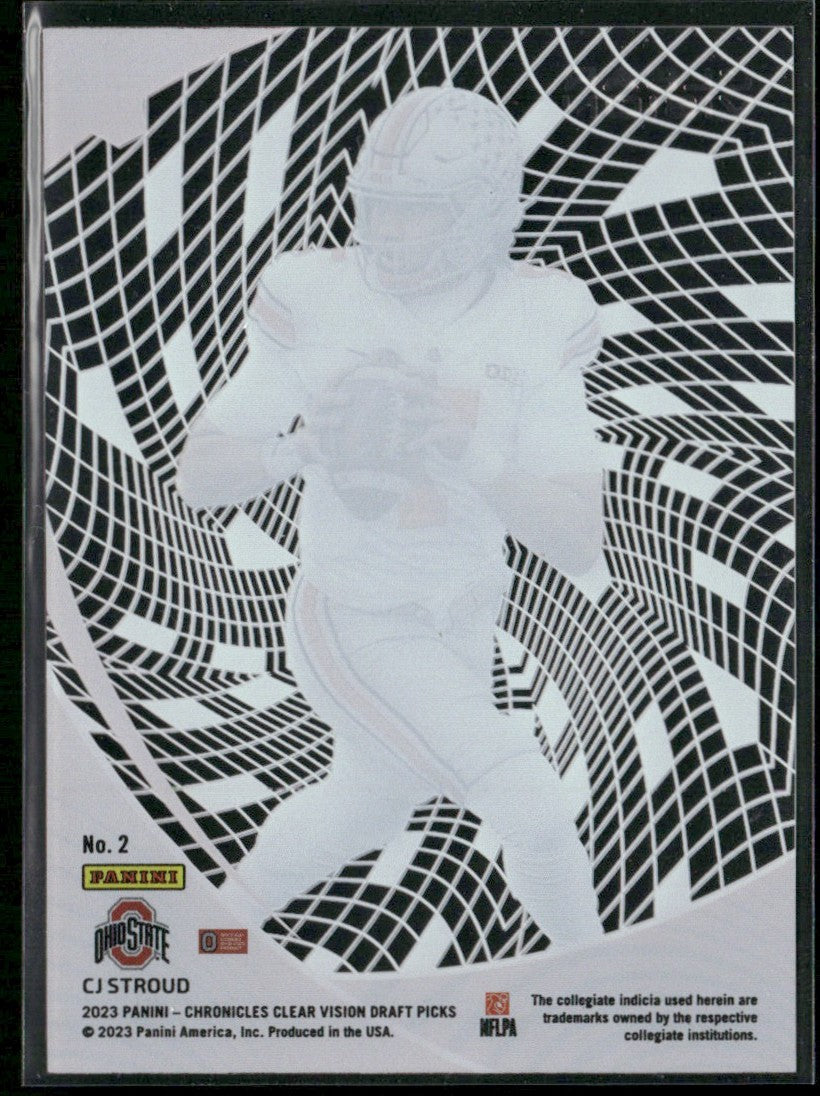 C.J. Stroud 2023 Panini Chronicles Draft Picks Clear Visions RC #2