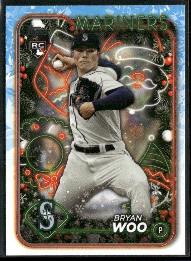 Bryan Woo 2024 Topps Holiday RC #H193 Seattle Mariners