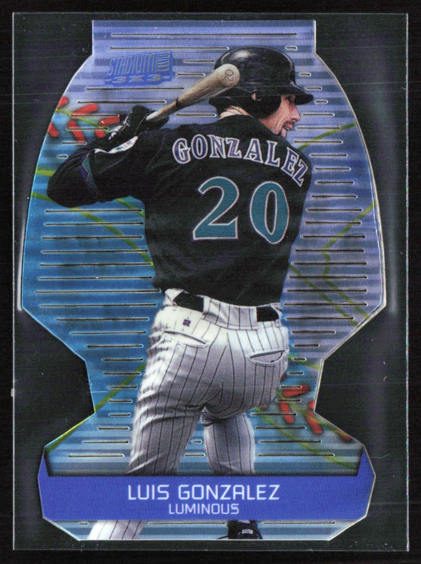 Luis Gonzalez 2000 Topps Stadium Club Luminous 3x3 #7B Arizona Diamondbacks