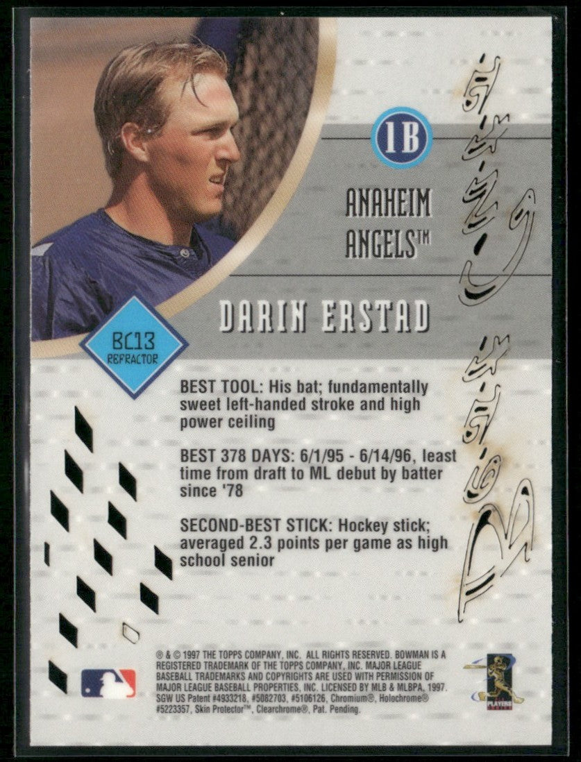 Darin Erstad 1997 Bowman's Best Cuts Refractor #BC13 Anaheim Angels