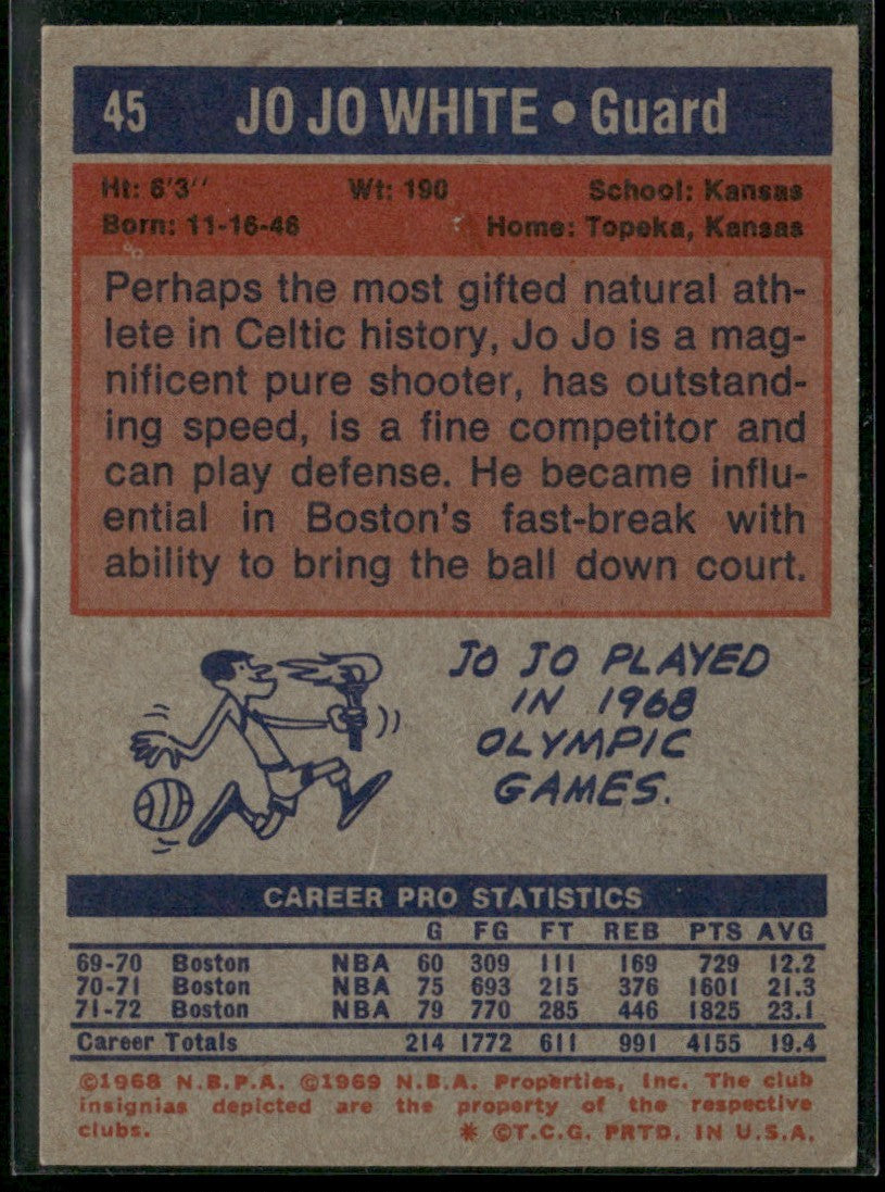 Jo Jo White 1972 Topps #45 Boston Celtics