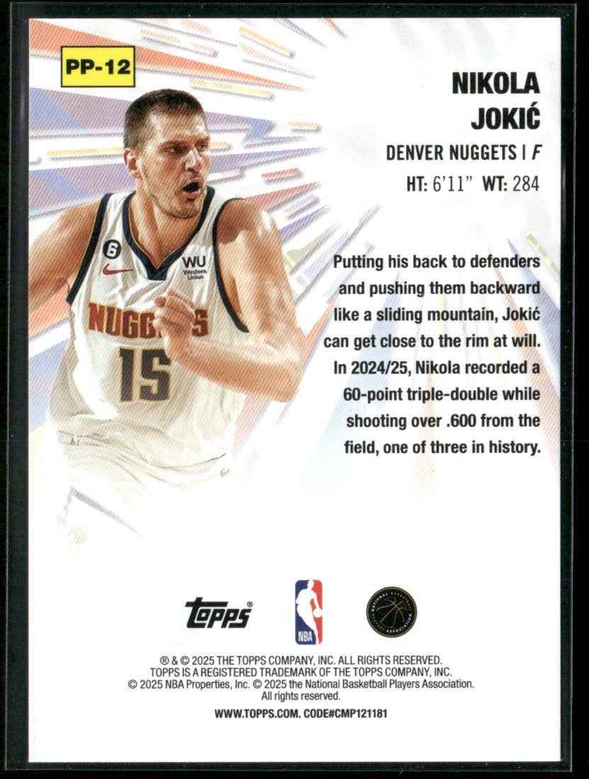 Nikola Jokic 2025 Topps Power Players #PP-12 Denver Nuggets
