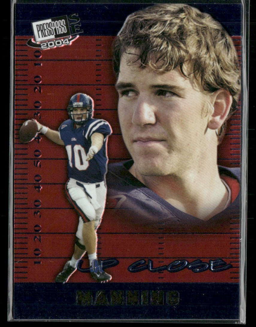 Eli Manning 2004 Press Pass Up Close RC #UC1 Ole Miss Rebels