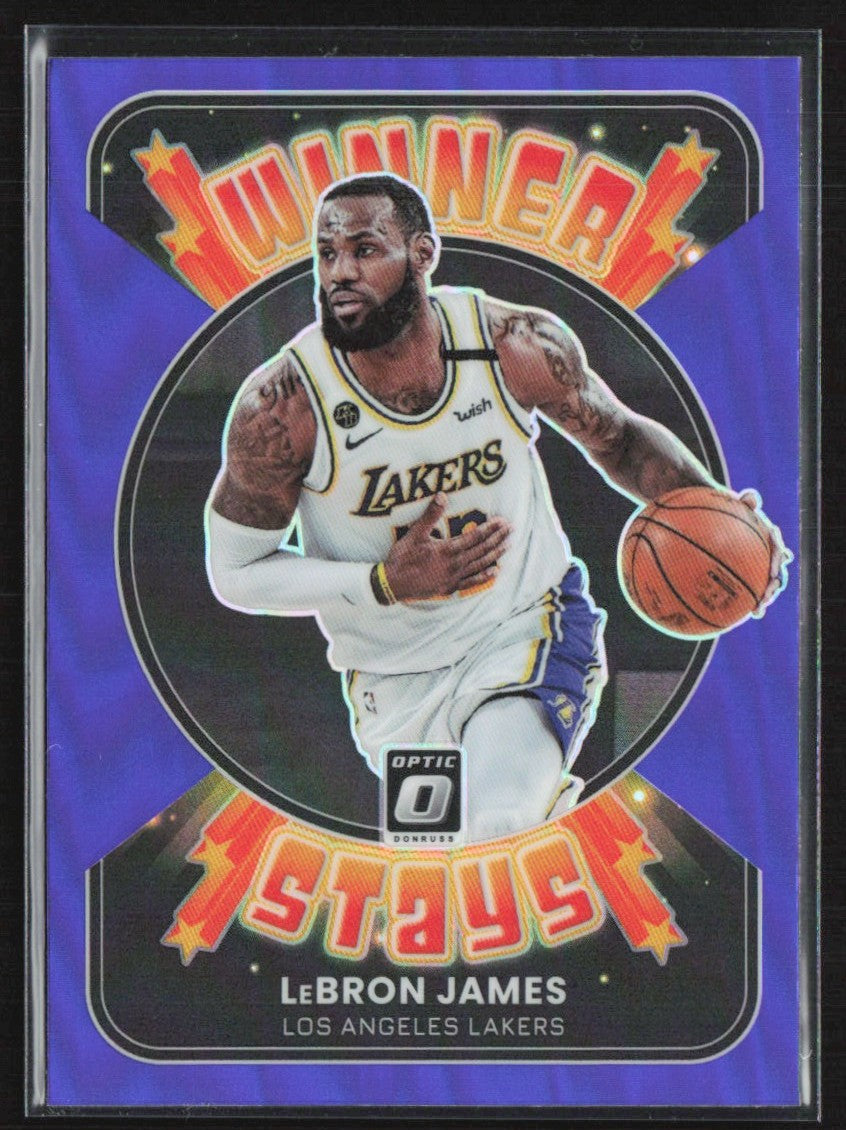 LeBron James/Anthony Davis 2021 Donruss Optic Winner Stays Purple #3