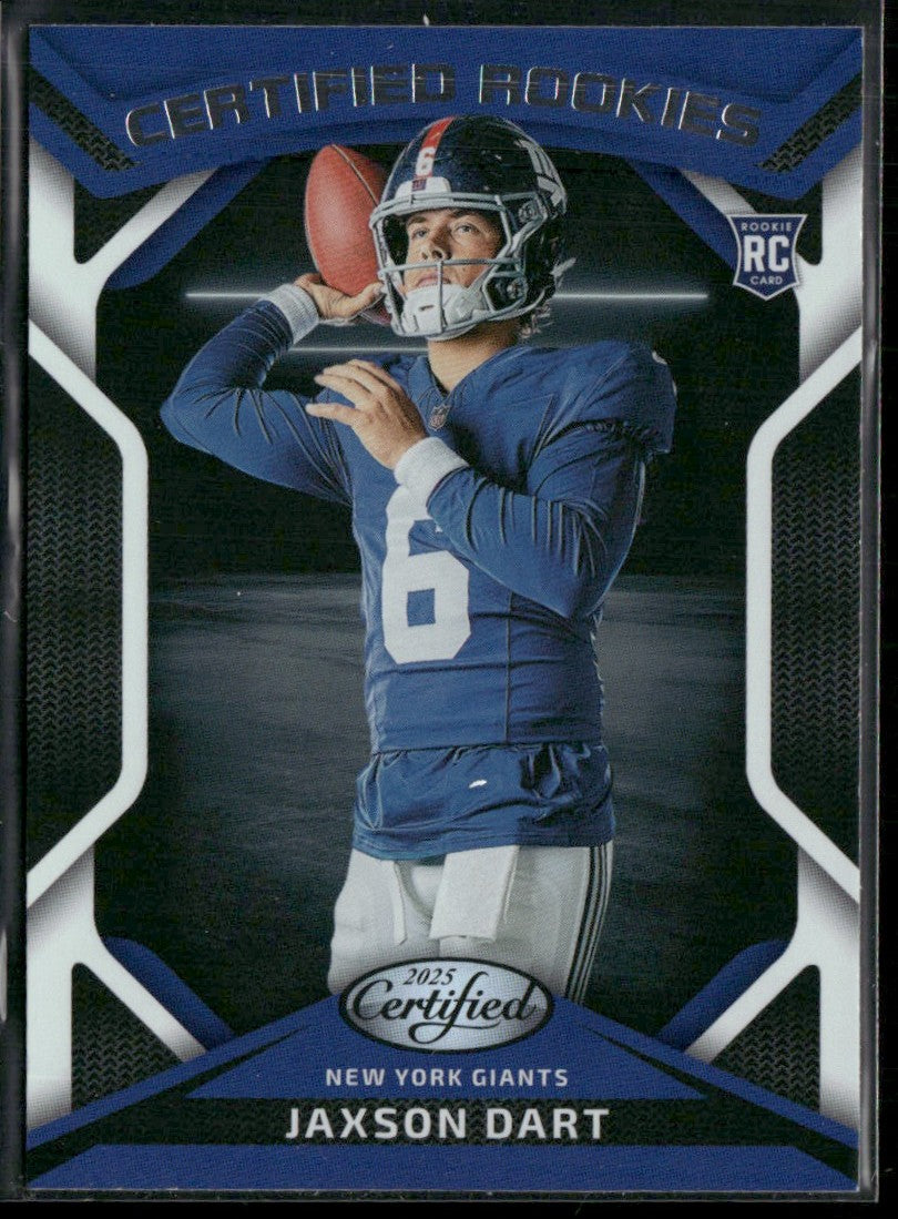 Jaxson Dart 2025 Panini Certified Rookies RC #CRK-JDT New York Giants