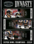 Kurt Warner/Marshall Faulk/Torry Holt 2005 Donruss Throwback Threads Dynasty
