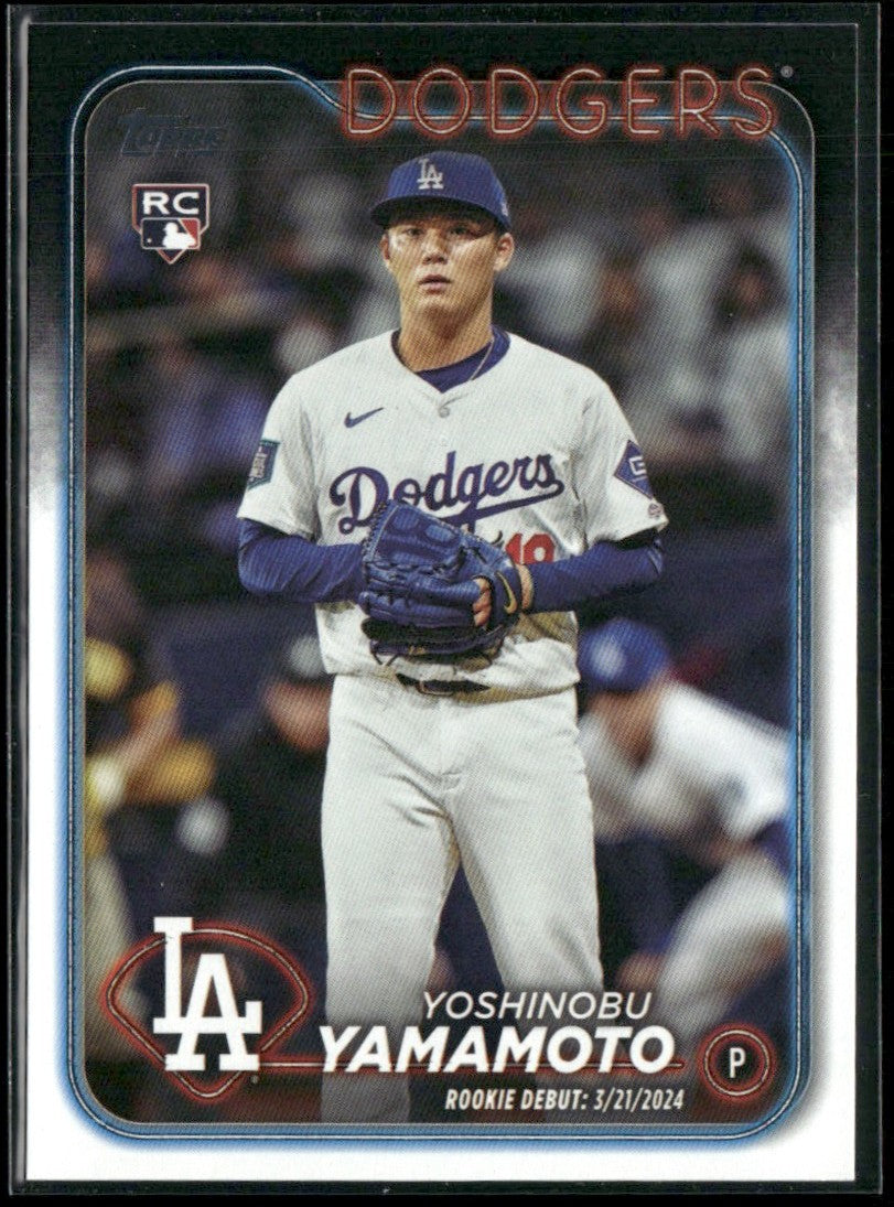 Yoshinobu Yamamoto 2024 Topps Update RC #US149 Los Angeles Dodgers