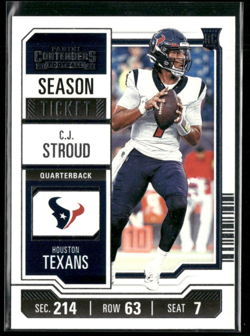 C.J. Stroud 2023 Panini Contenders Season Ticket RC #40 Houston Texans