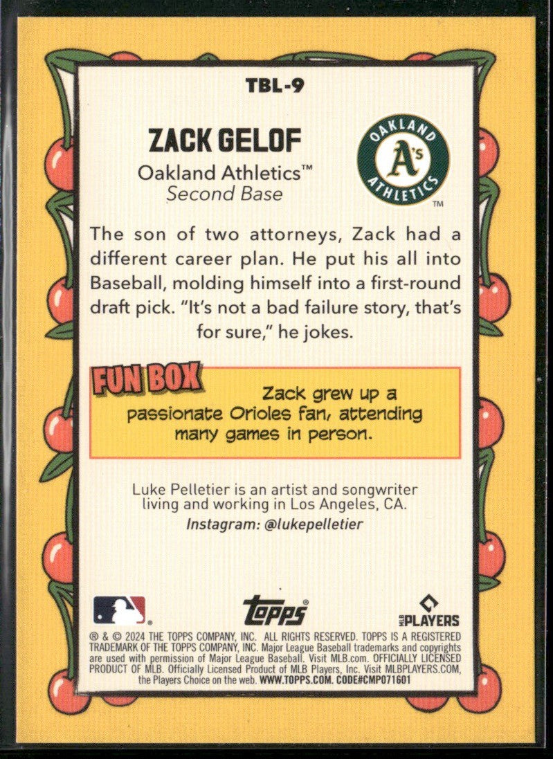 Zack Gelof 2024 Topps Big League #TBL-9 Oakland Athletics