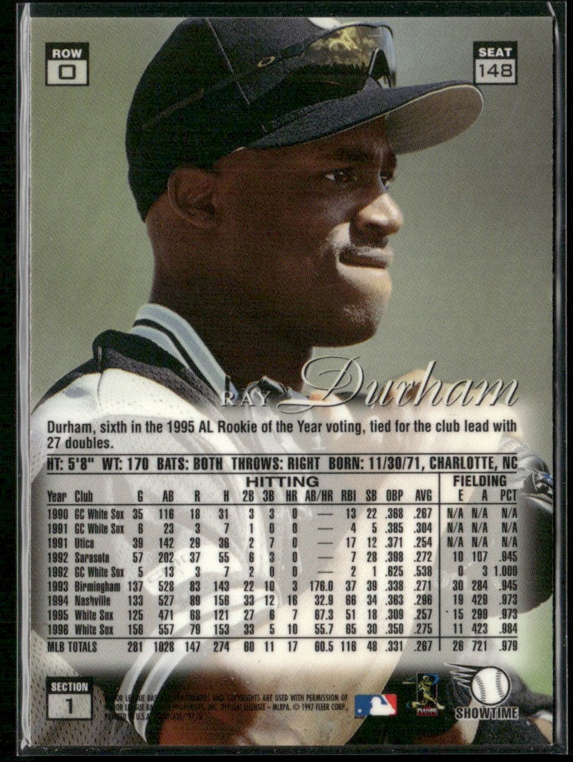 Ray Durham 1997 Fleer Skybox Showcase Row 0 #148 Chicago White Sox