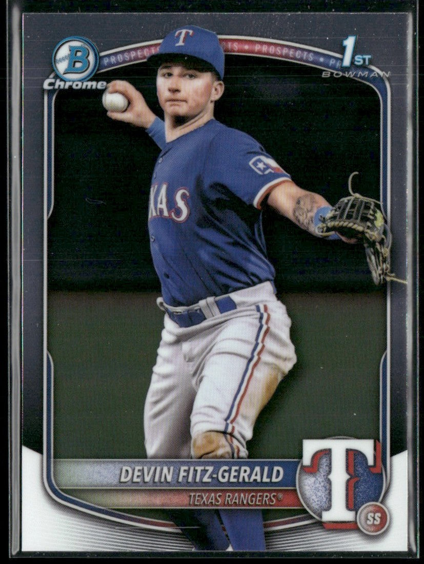 Devin Fitz-Gerald 2025 Bowman Chrome 1st #BCP-158 Texas Rangers