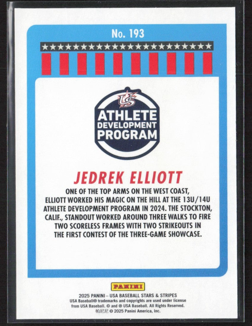 Jedrek Elliott 2025 Panini Stars & Stripes #193 USA