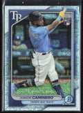 Junior Caminero 2024 Bowman Chrome Mega Box Mojo Refractor RC #56 Tampa Bay Rays