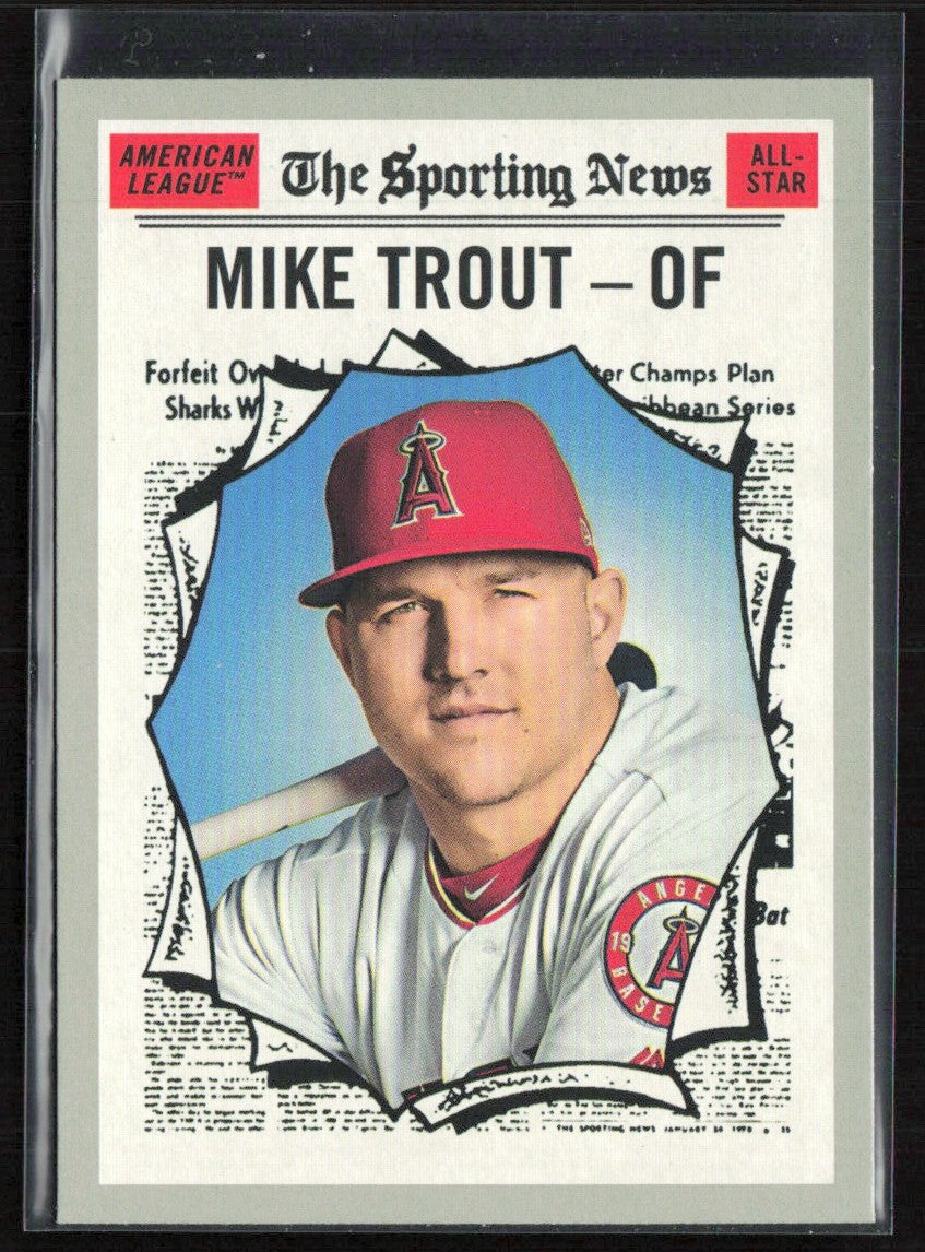 Mike Trout 2019 Topps Heritage #357 Los Angeles Angels
