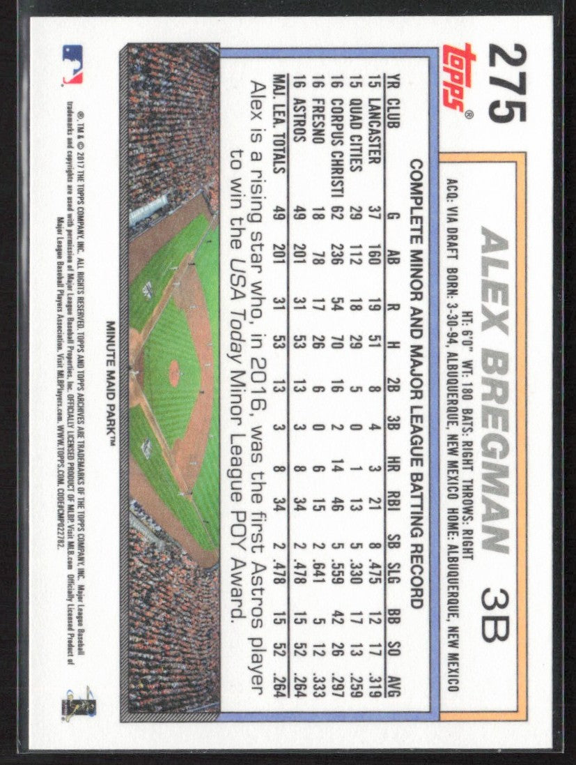 Alex Bregman 2017 Topps Archives Sliding, Horizontal RC #275 Houston Astros