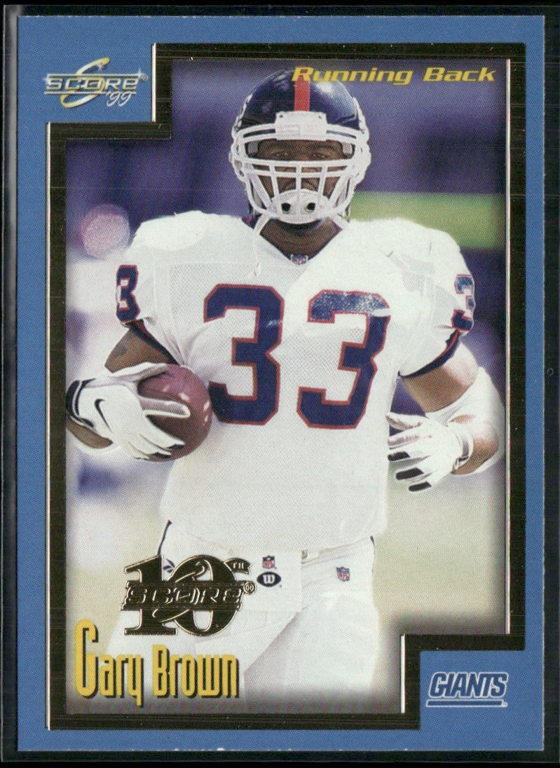 Gary Brown 1999 Score Anniversary Showcase /1989 #35 New York Giants
