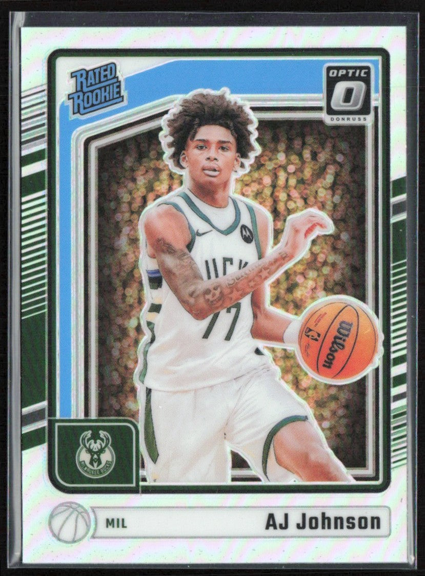 AJ Johnson 2024 Donruss Optic RC #277 Milwaukee Bucks