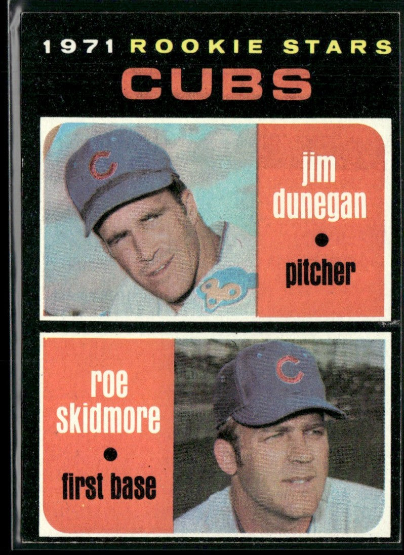 Jim Dunegan/Roe Skidmore 1971 Topps Cubs Rookie Stars RC #121 Chicago Cubs