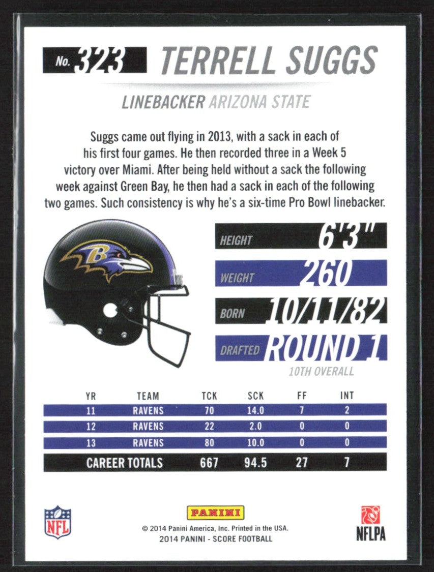 Terrell Suggs 2014 Score #323 Baltimore Ravens