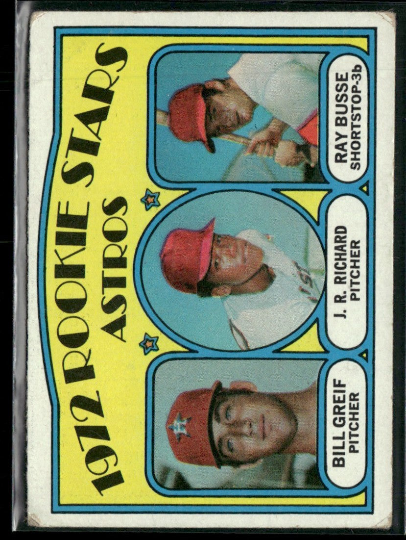 Astros Rookies - Bill Greif/J.R. Richard/Ray Busse 1972 Topps Rookie Stars RC