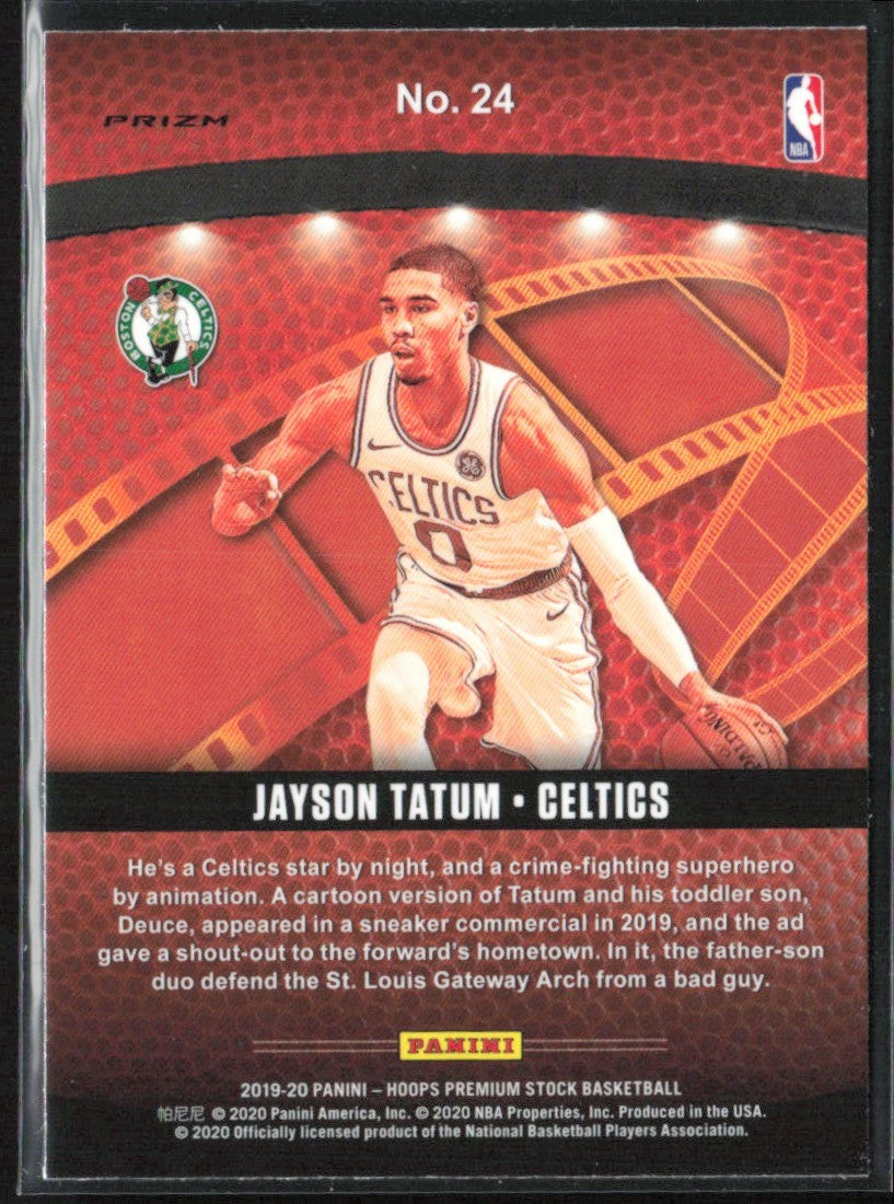Jayson Tatum 2019 Hoops Premium Stock Lights Camera Action Prizm #24