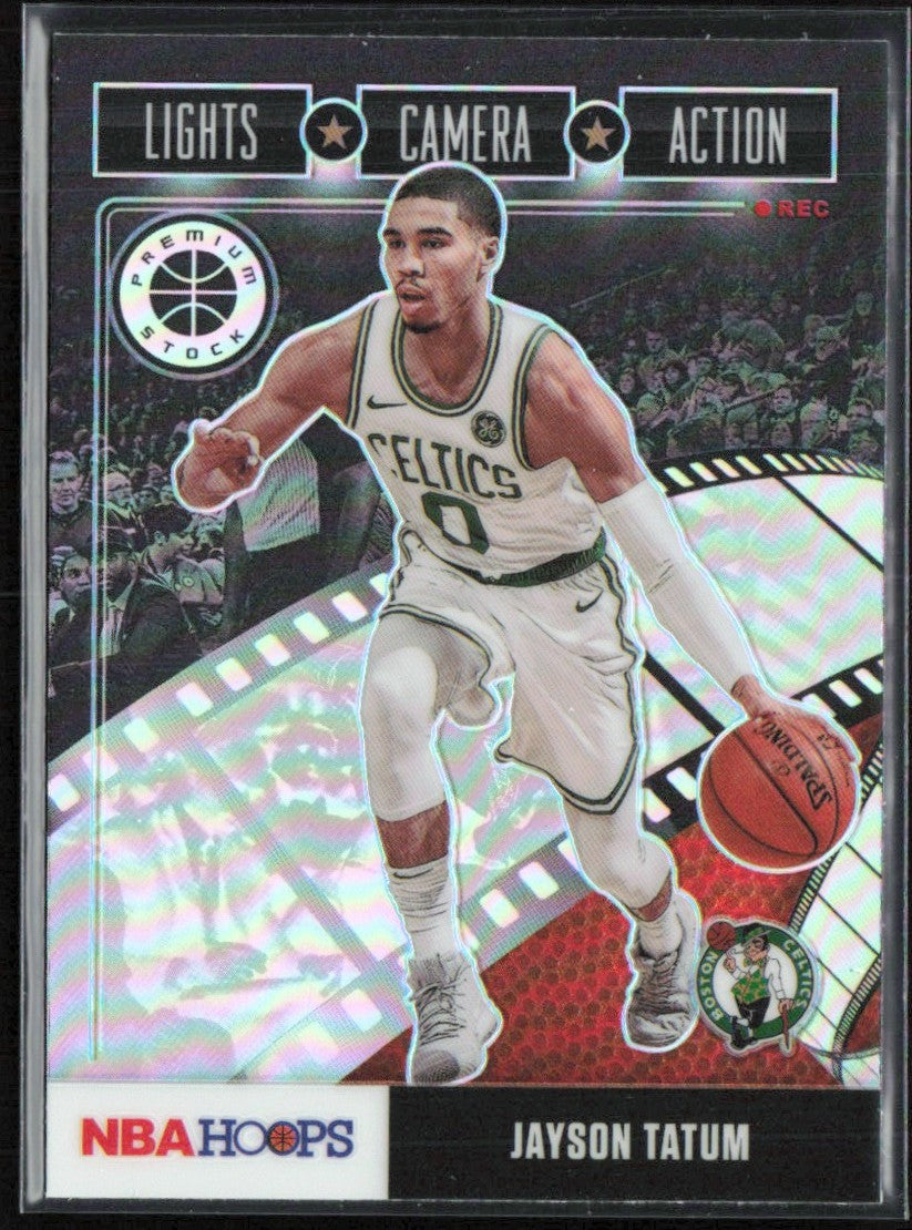Jayson Tatum 2019 Hoops Premium Stock Lights Camera Action Prizm #24