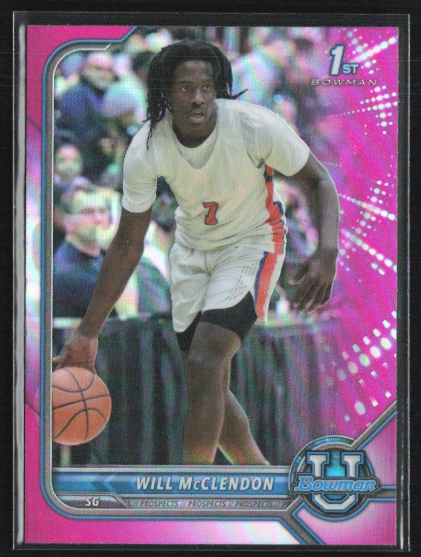 Will McClendon 2021 Bowman U Chrome 1st Pink Refractor #73