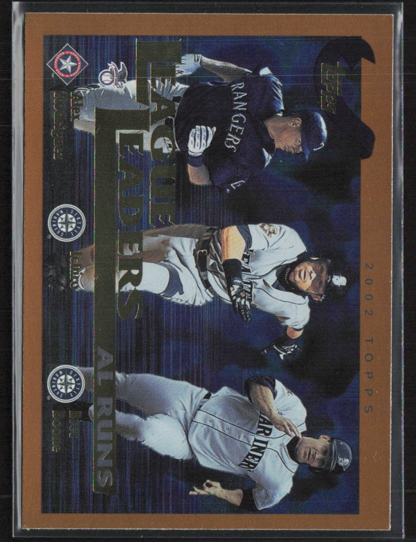 Alex Rodriguez/Ichiro Suzuki/Bret Boone 2002 Topps League Leaders #338
