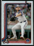 Spencer Schwellenbach 2025 Topps Chrome Refractor RC #203 Atlanta Braves