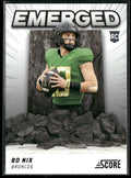 Bo Nix 2024 Panini Score Emerged RC #EM-BNX Denver Broncos