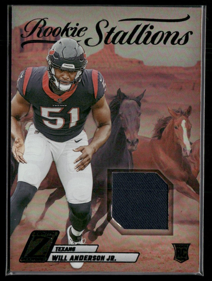 Will Anderson Jr. 2023 Panini Zenith Rookie Stallions RC Jersey #RS-WAJ