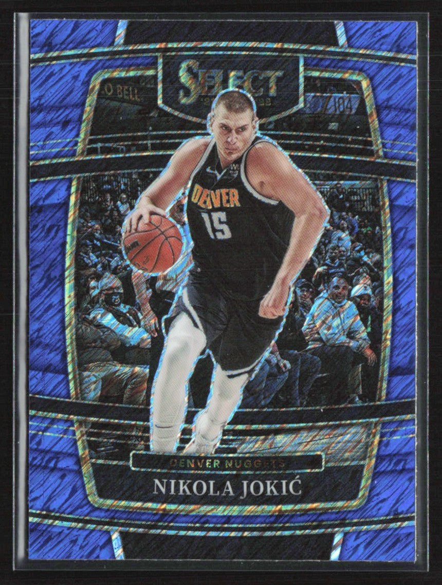 Nikola Jokic 2021 Panini Select Concourse Blue Shimmer #82 Denver Nuggets