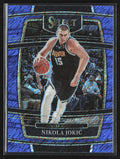 Nikola Jokic 2021 Panini Select Concourse Blue Shimmer #82 Denver Nuggets
