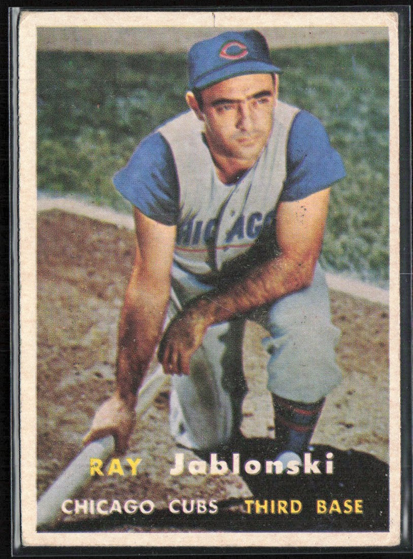 Ray Jablonski 1957 Topps #218 Chicago Cubs