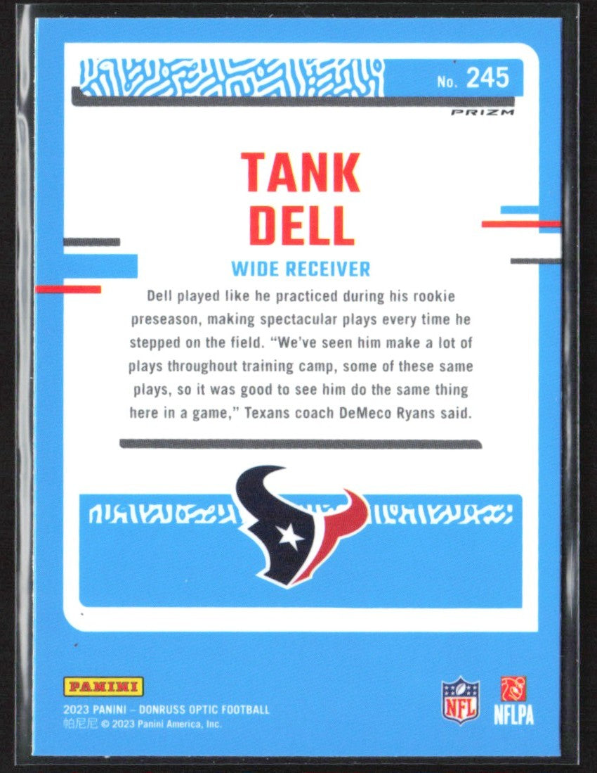 Tank Dell 2023 Donruss Optic Purple Shock RC #245 Houston Texans