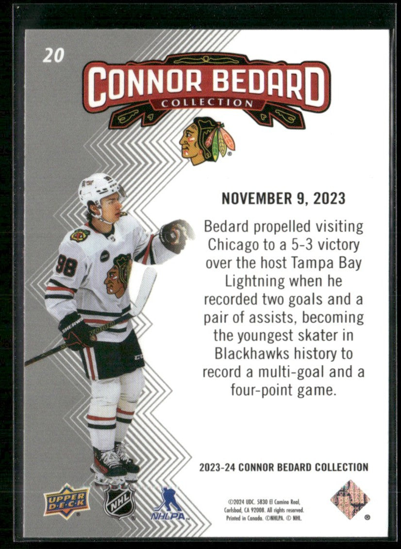 Connor Bedard 2023 Upper Deck Collection Highlights #20 Chicago Blackhawks