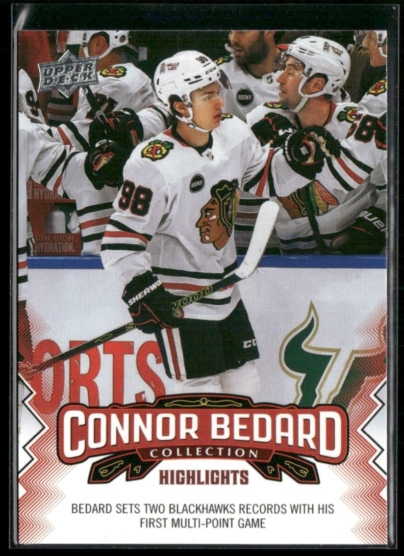 Connor Bedard 2023 Upper Deck Collection Highlights #20 Chicago Blackhawks