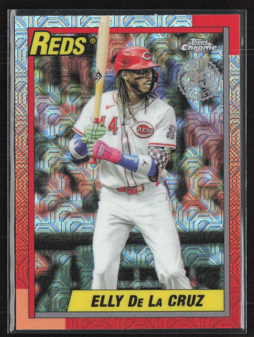Elly De La Cruz 2025 Topps 1990 Chrome Silver Pack #U90C-5 Cincinnati Reds