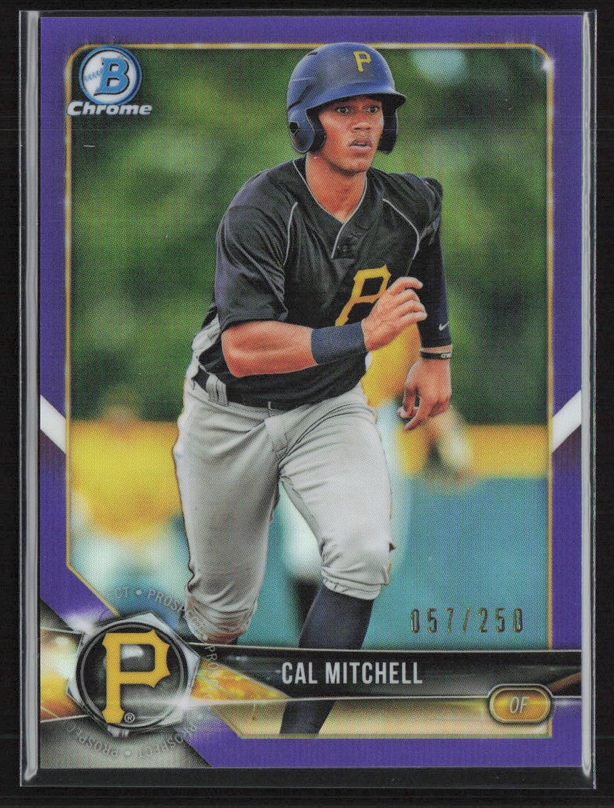 Cal Mitchell 2018 Bowman Draft Chrome Purple Refractor /250 #BDC-45