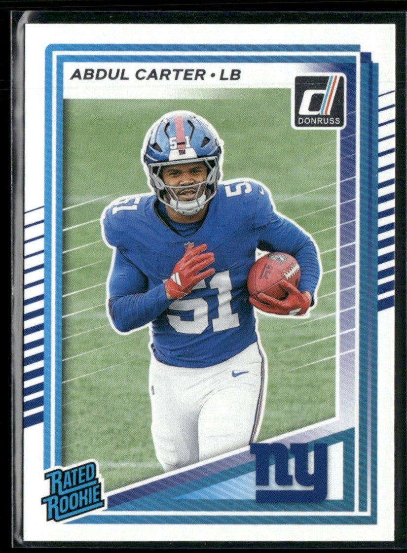 Abdul Carter 2025 Panini Donruss RC #315 New York Giants