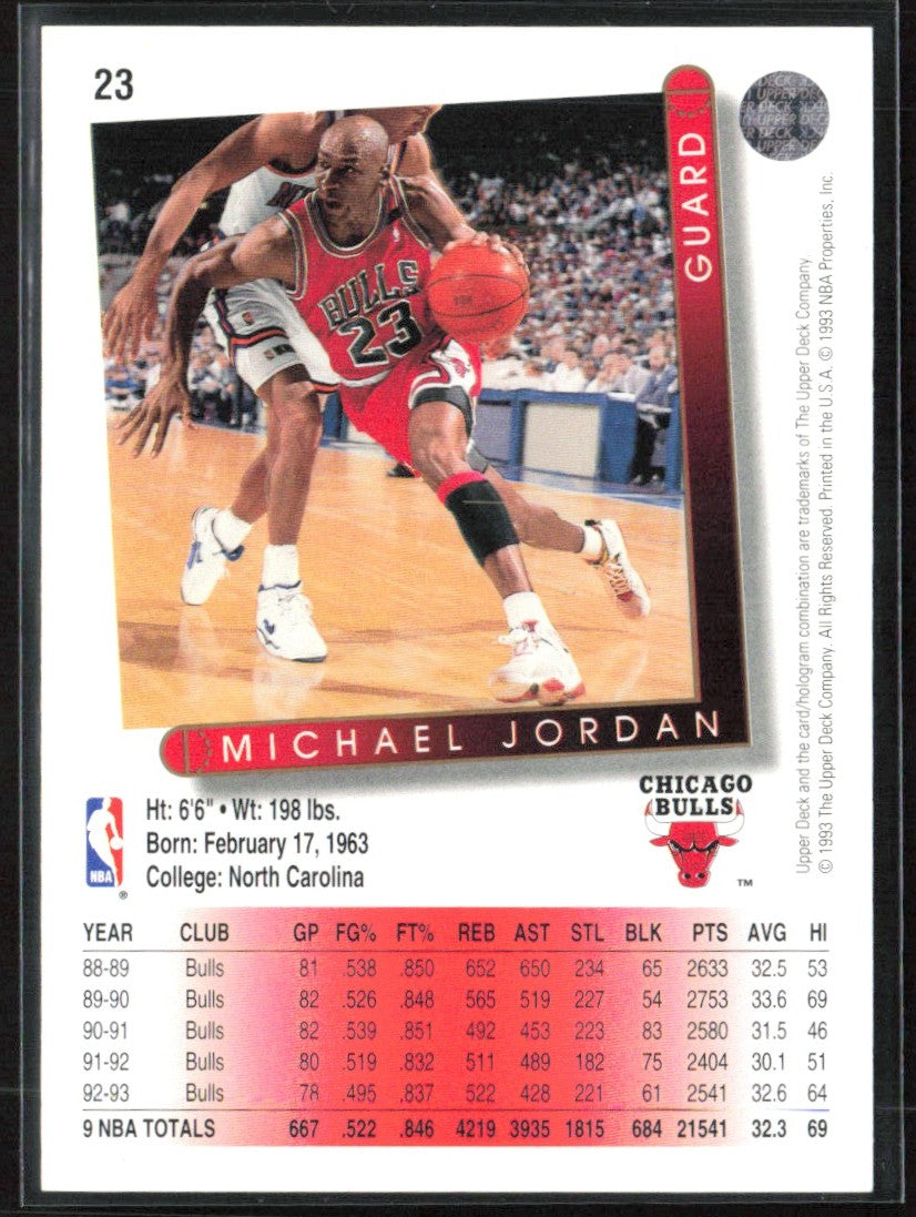 Michael Jordan 1993 Upper Deck #23 Chicago Bulls