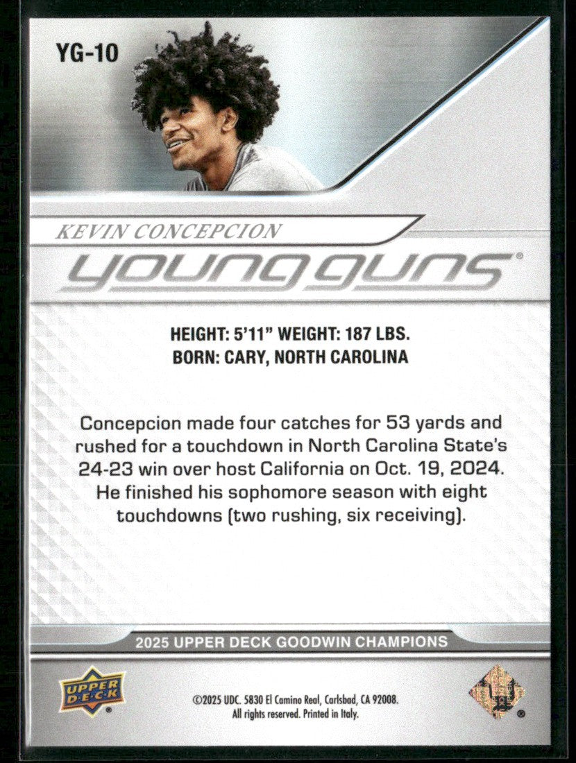 Kevin Concepcion 2025 Upper Deck Young Guns #YG-10